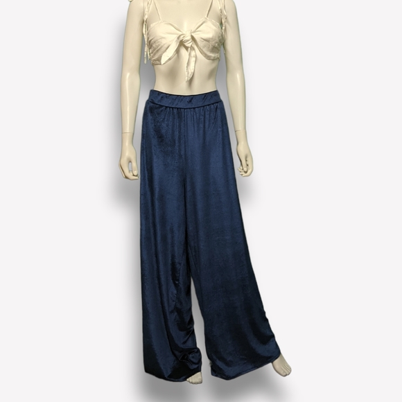 Curvy Sense Royal Blue Velvet Pants, 4X - Picture 4 of 9